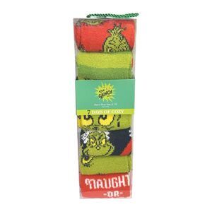 Dr. Seuss The Grinch 7 Days of Cozy Socks - Men’s Shoe Size 6-12